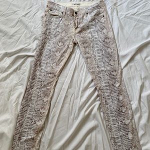 7 for all mankind snake print jeans- rare